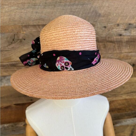 🌺 💀 Scala day of the dead straw hat 💀 - Picture 3 of 10